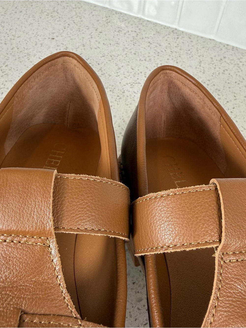 Chelsea & Violet T-Bar Loafer’s Tan Platform Mary Jane Women’s Size 9.5 - Picture 11 of 11